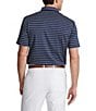 Color:Refined Navy Multi - Image 2 - RLX Golf Classic-Fit Thin Stripe Jersey Short Sleeve Polo Shirt