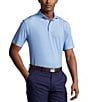 Color:Summer Blue Refined Tile - Image 1 - RLX Golf Classic Fit Tile Print Stretch Short Sleeve Polo Shirt