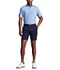 Color:Summer Blue Refined Tile - Image 3 - RLX Golf Classic Fit Tile Print Stretch Short Sleeve Polo Shirt