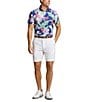 Color:Astor Floral - Image 3 - RLX Golf Floral Print Performance Stretch Short Sleeve Polo Shirt