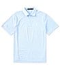 Color:Office Blue Oxford - Image 1 - RLX Golf Performance Stretch Pique Knit Short Sleeve Polo Shirt