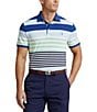 Color:Oxford Blue Multi - Image 1 - RLX Golf Performance Stretch Pique Short Sleeve Polo Shirt