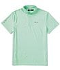 Color:Pastel Mint - Image 1 - RLX Golf Performance Stretch Printed Short Sleeve Polo Shirt