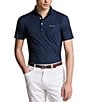 Color:Refined Navy - Image 1 - RLX Golf Performance Stretch Printed Short Sleeve Polo Shirt