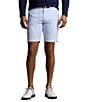 Color:Office Blue Tee Tile - Image 1 - RLX Golf Tailored Fit 9#double; Inseam Shorts