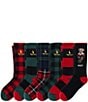 Polo Ralph Lauren Royal Holiday Bear Socks 6-Pack - Image 1