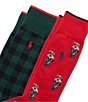 Polo Ralph Lauren Royal Holiday Mini Bear Socks 2-Pack - Image 2