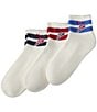 Polo Ralph Lauren Run Club Quarter Socks 3-Pack, Color:Off White - Image 1