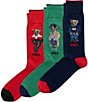 Polo Ralph Lauren Seasonal Bear Socks 3-Pack Gift Box - Image 1