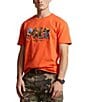 Color:Orange Flame - Image 1 - Short Sleeve Classic-Fit Graphic Logo Jersey T-Shirt