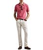 Polo Ralph Lauren Short Sleeve Linen-Blend Jersey Polo Shirt, Color:Adirondack Berry - Image 3