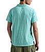 Polo Ralph Lauren Short Sleeve Linen-Blend Jersey Polo Shirt, Color:Aqua Blue - Image 2