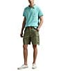 Polo Ralph Lauren Short Sleeve Linen-Blend Jersey Polo Shirt, Color:Aqua Blue - Image 3