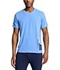 Color:Harobor Island Blue/White - Image 1 - Short Sleeve Logo Sleep T-Shirt