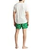 Color:Billiard/Beach - Image 2 - Short Sleeve Undershirt & Patterned Boxer 2-Piece Set