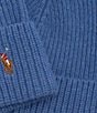 Polo Ralph Lauren Signature Cuff Wool Blend Beanie, Color:Soft Royal - Image 3