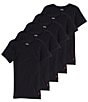 Color:Polo Black - Image 1 - Slim Fit Cotton Undershirt 5-Pack