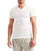 Color:White - Image 2 - Slim Fit Cotton V-Neck Undershirt 5-Pack