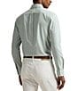 Polo Ralph Lauren Slim Fit Gingham Stretch Poplin Long Sleeve Woven Shirt, Color:Granite Green/White - Image 2