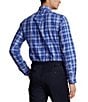 Color:Blue Multi - Image 2 - Slim Fit Gingham Stretch Poplin Shirt