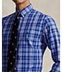 Color:Blue Multi - Image 5 - Slim Fit Gingham Stretch Poplin Shirt