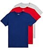 Color:Assorted - Image 1 - Slim Fit Ribbed Crew Neck Short Sleeve T-Shirts 3-Pack