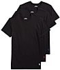 Color:Black - Image 1 - Slim Fit Ribbed Crew Neck T-Shirts 3-Pack