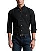 Color:Polo Black - Image 1 - Slim-Fit Stretch Poplin Long Sleeve Woven Shirt