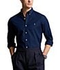 Color:Newport Navy - Image 1 - Slim-Fit Stretch Poplin Long Sleeve Woven Shirt