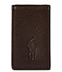 Color:Brown - Image 1 - Slim Pebbled Leather Money Clip