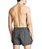 Color:Smith Black Plaid - Image 2 - Smith Black Plaid Woven Boxers