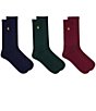Color:Bordeaux - Image 1 - Solid Cushioned Ribbed Socks 3-Pack