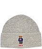 Polo Ralph Lauren Solid Flag Bear Wool-Rich Beanie - Image 1