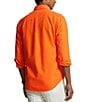 Color:Bright Signal Orange - Image 2 - Solid Garment-Dye Oxford Classic Fit Long Sleeve Woven Shirt