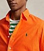 Color:Bright Signal Orange - Image 4 - Solid Garment-Dye Oxford Classic Fit Long Sleeve Woven Shirt