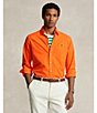 Color:Bright Signal Orange - Image 5 - Solid Garment-Dye Oxford Classic Fit Long Sleeve Woven Shirt