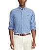 Polo Ralph Lauren Solid Garment-Dye Oxford Classic Fit Long Sleeve Woven Shirt, Color:Bastille Blue - Image 1