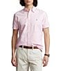 Color:Carmel Pink - Image 1 - Solid Garment-Dye Oxford Short Sleeve Woven Shirt