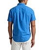 Polo Ralph Lauren Solid Garment-Dye Oxford Short Sleeve Woven Shirt, Color:Blue Orbit - Image 2