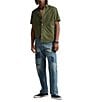 Polo Ralph Lauren Solid Garment-Dye Oxford Short Sleeve Woven Shirt, Color:New Olive - Image 3