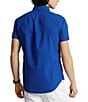 Color:Sapphire Star - Image 2 - Solid Garment-Dye Oxford Short Sleeve Woven Shirt