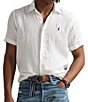 Polo Ralph Lauren Solid Linen Short Sleeve Woven Shirt,New Products : American Fashion Style Bags On Sale