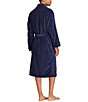 Polo Ralph Lauren Solid Microfiber Plush Robe, Color:Cruise Navy - Image 2