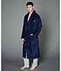 Polo Ralph Lauren Solid Microfiber Plush Robe, Color:Cruise Navy - Image 3