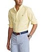 Color:Yellow - Image 1 - Solid Oxford Long-Sleeve Woven Shirt