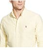Color:Yellow - Image 4 - Solid Oxford Long-Sleeve Woven Shirt