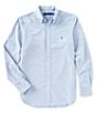 Color:Blue - Image 4 - Solid Oxford Long-Sleeve Woven Shirt
