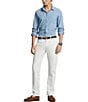 Color:Deckwash White - Image 3 - Straight-Fit Flat-Front Stretch Twill Chino Pants
