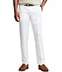 Color:White - Image 1 - Straight-Fit Linen Blend Pants