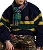 Polo Ralph Lauren Striped Pile Fleece Quarter Zip Pullover - Image 4